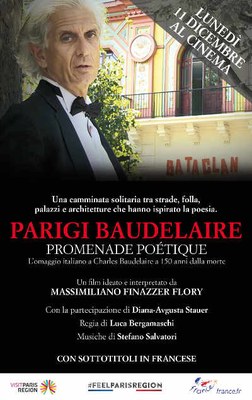 Parigi Baudelaire - promenade poetique in anteprima all'Anteo Palazzo del Cinema lunedì 11 dicembre ore 18.30.